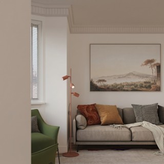 Lampadaire KARBON 3 ocre rouge