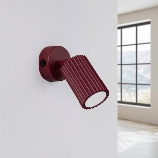 Applique KARBON bordeaux with a switch