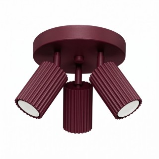 Plafonnier KARBON 3P bordeaux - Sollux
