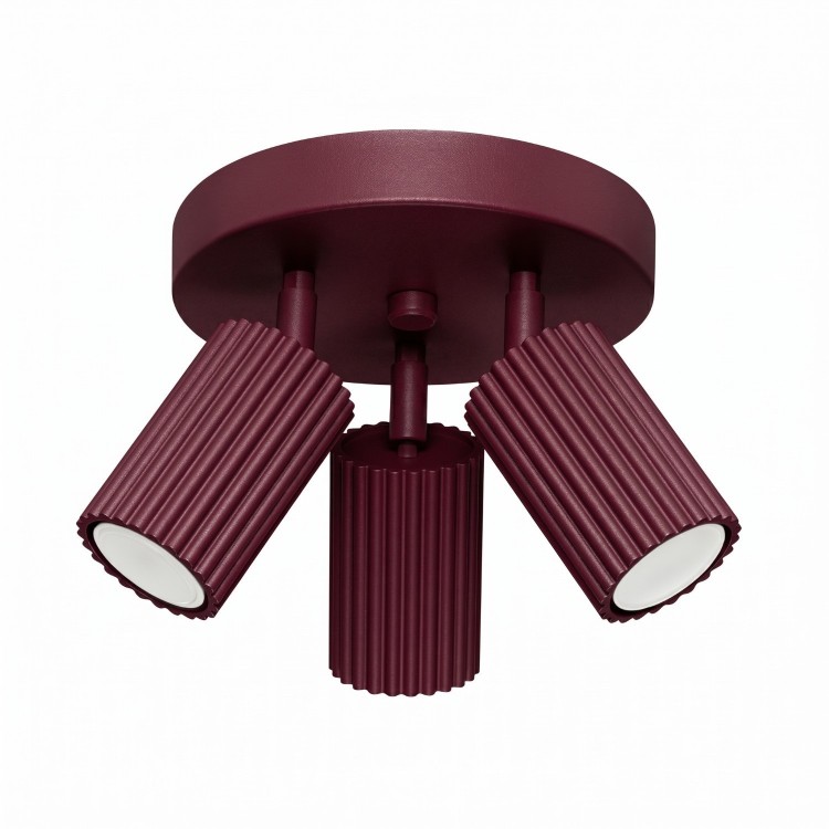 Plafonnier KARBON 3P bordeaux - Sollux