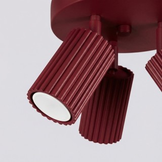Plafonnier KARBON 3P bordeaux - Sollux