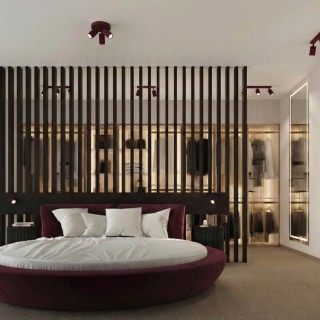 Plafonnier KARBON 3P bordeaux - Sollux