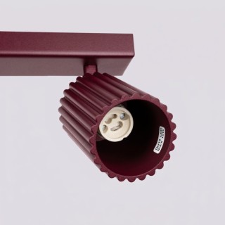 Plafonnier KARBON 4L bordeaux - Sollux
