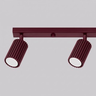 Plafonnier KARBON 4L bordeaux - Sollux