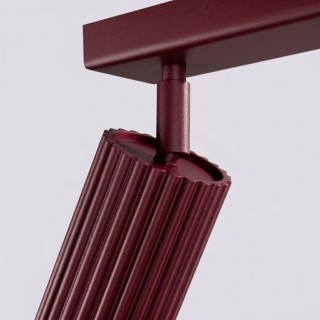 Plafonnier KARBON 4L bordeaux - Sollux
