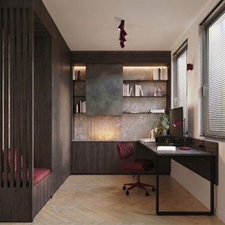 Plafonnier KARBON 4L bordeaux - Sollux