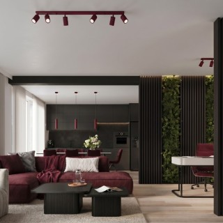 Suspension KARBON 1 bordeaux - Sollux