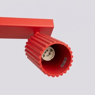 Plafonnier KARBON 4L rouge - Sollux