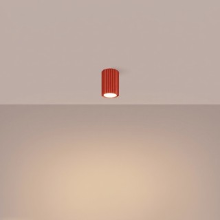 Plafonnier KARBON 10 rouge - Sollux