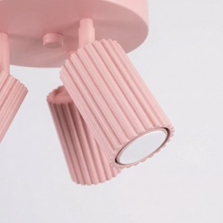 Plafonnier KARBON 3P rose - Sollux
