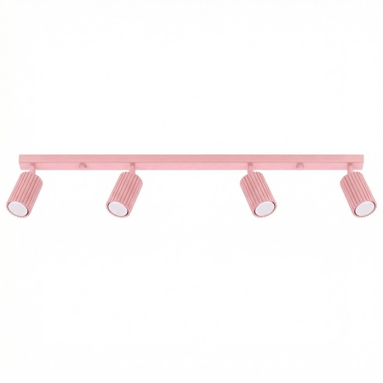 Plafonnier KARBON 4L rose - Sollux