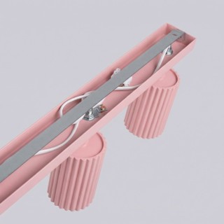 Plafonnier KARBON 4L rose - Sollux