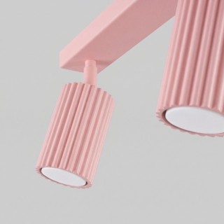 Plafonnier KARBON 4L rose - Sollux