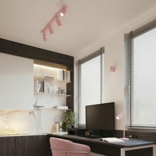 Plafonnier KARBON 4L rose - Sollux