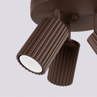 Plafonnier KARBON 3P marron - Sollux