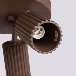 Plafonnier KARBON 3P marron - Sollux