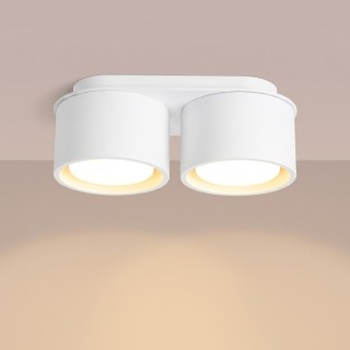 Plafonnier MODO 2 blanc Gx53 - Sollux