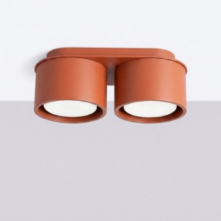 Plafonnier MODO 2 ocre rouge Sollux