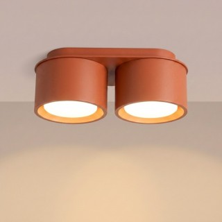Plafonnier MODO 2 ocre rouge Sollux