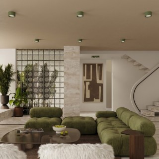 Plafonnier MODO 1 vert olive Gx53
