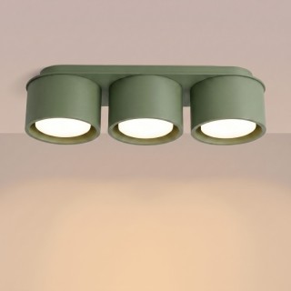 Plafonnier MODO 3 vert olive - Sollux
