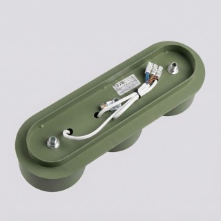 Plafonnier MODO 3 vert olive - Sollux