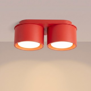 Plafonnier MODO 2 rouge Sollux