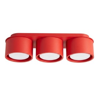 Plafonnier MODO 3 rouge Gx53