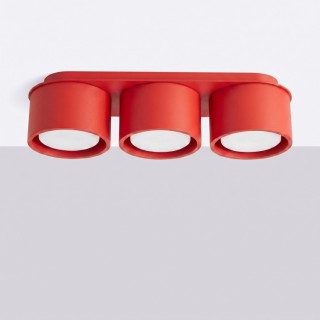 Plafonnier MODO 3 rouge Gx53