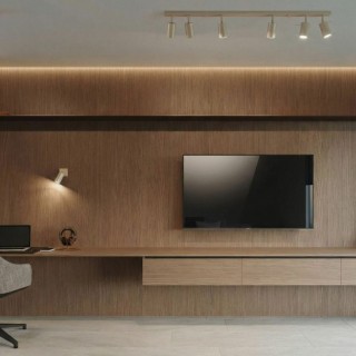 Plafonnier RING 4L taupe - Sollux