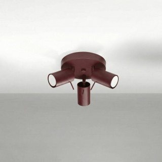 Plafonnier RING 3P bordeaux - Sollux