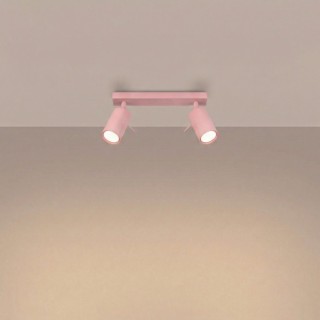 Plafonnier RING 2 rose - Sollux
