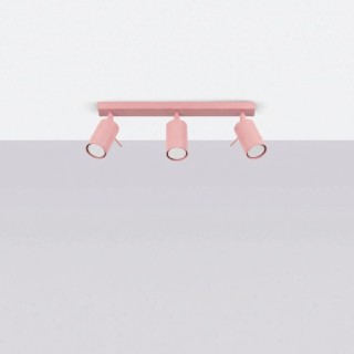 Plafonnier RING 3L rose - Sollux