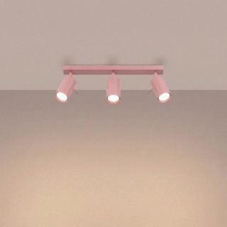 Plafonnier RING 3L rose - Sollux