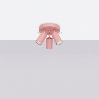 Plafonnier RING 3P rose - Sollux