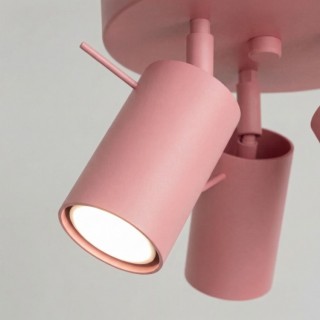 Plafonnier RING 3P rose - Sollux