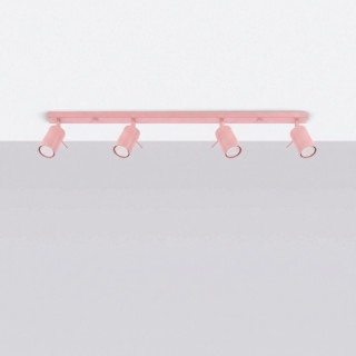 Plafonnier RING 4L rose - Sollux