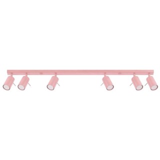 Plafonnier RING 6L rose - Sollux
