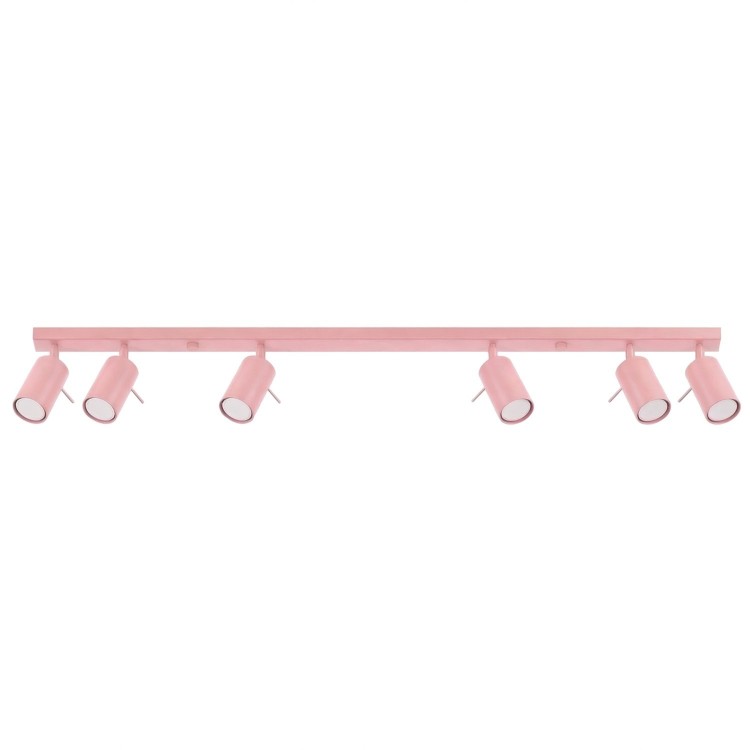 Plafonnier RING 6L rose - Sollux