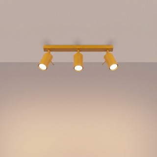 Plafonnier RING 3L jaune - Sollux