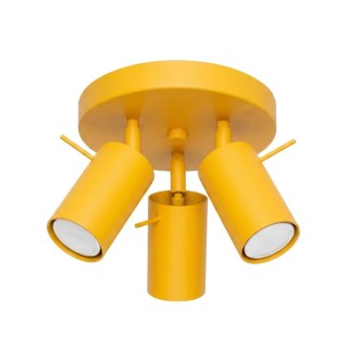 Plafonnier RING 3P jaune - Sollux