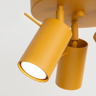 Plafonnier RING 3P jaune - Sollux