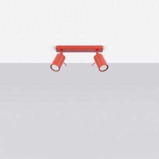 Plafonnier RING 2 rouge - Sollux