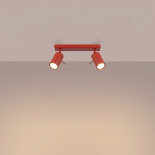 Plafonnier RING 2 rouge - Sollux