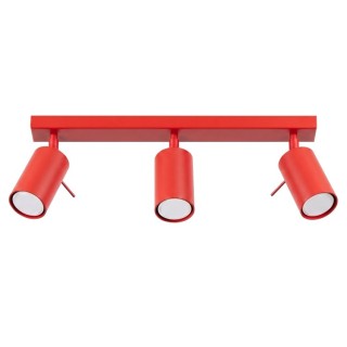 Plafonnier RING 3L rouge - Sollux