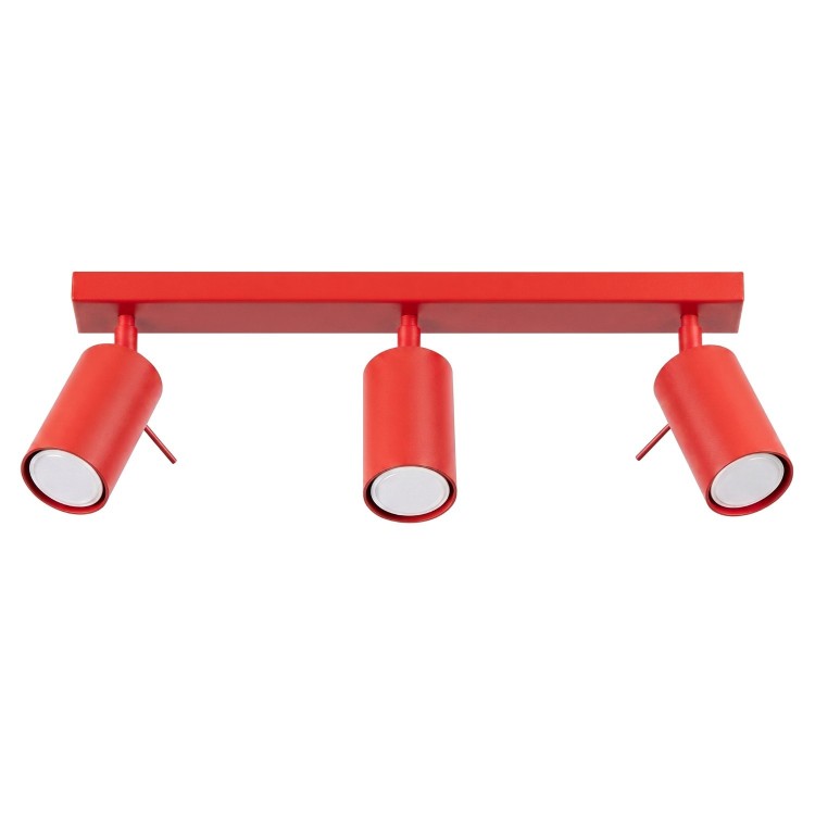 Plafonnier RING 3L rouge - Sollux