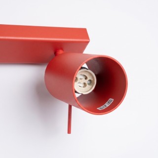 Plafonnier RING 4L rouge - Sollux