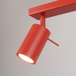 Plafonnier RING 4L rouge - Sollux