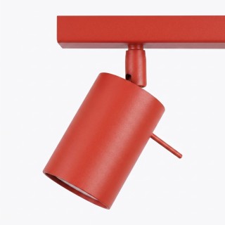 Plafonnier RING 4L rouge - Sollux