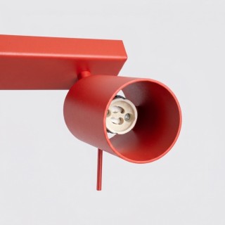 Plafonnier RING 6L rouge - Sollux